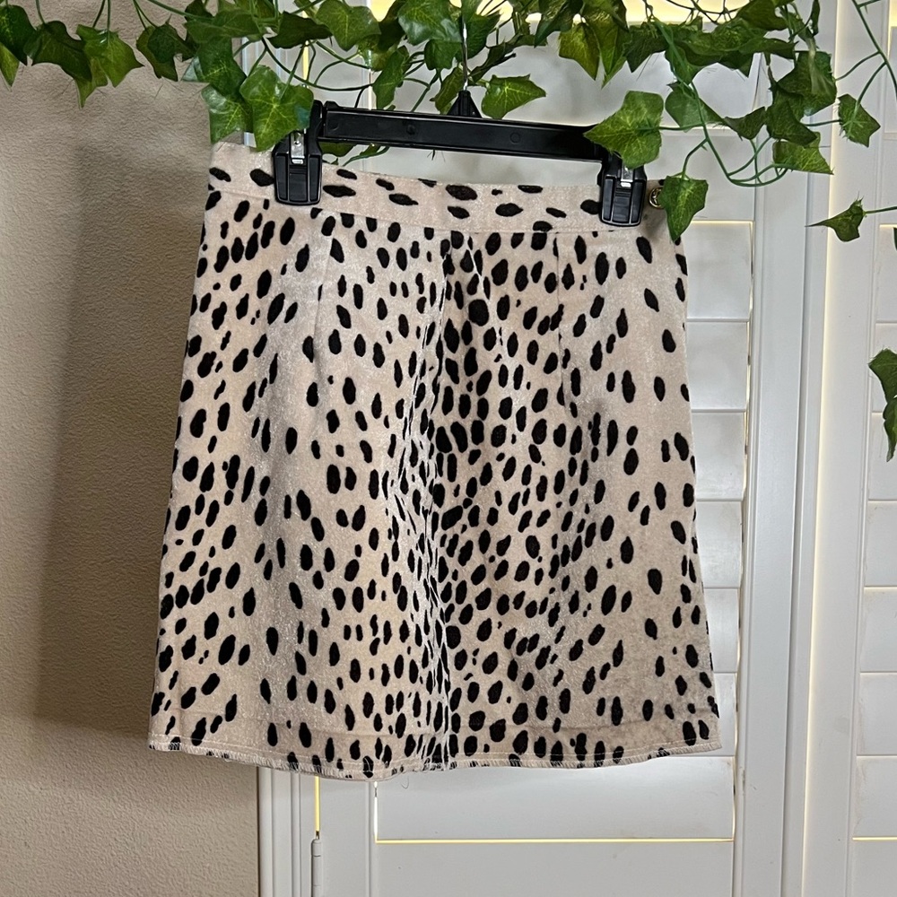 Rare Vintage (1980’s) Reminiscence by Stuart Richer Cheetah Mini Skirt Small 24”
